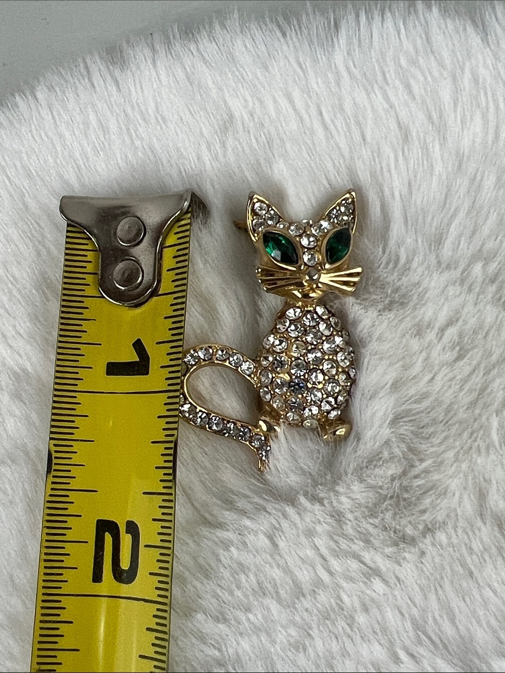 Vintage Sphinx Rhinestone Brooch - Picture 9 of 9